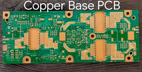 A four layer PCB with three layers