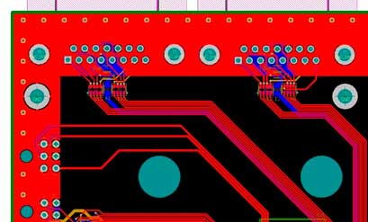 ground plane lining a sensitive PCB protecting against off-board interference