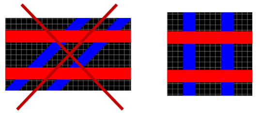 route high speed signals perpendicular to other traces